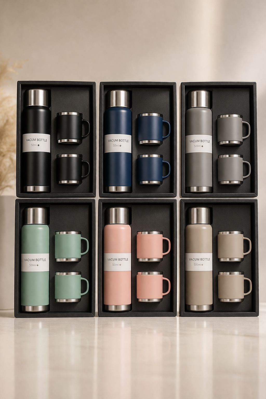 Botella Térmica con 2 Tazas de Café