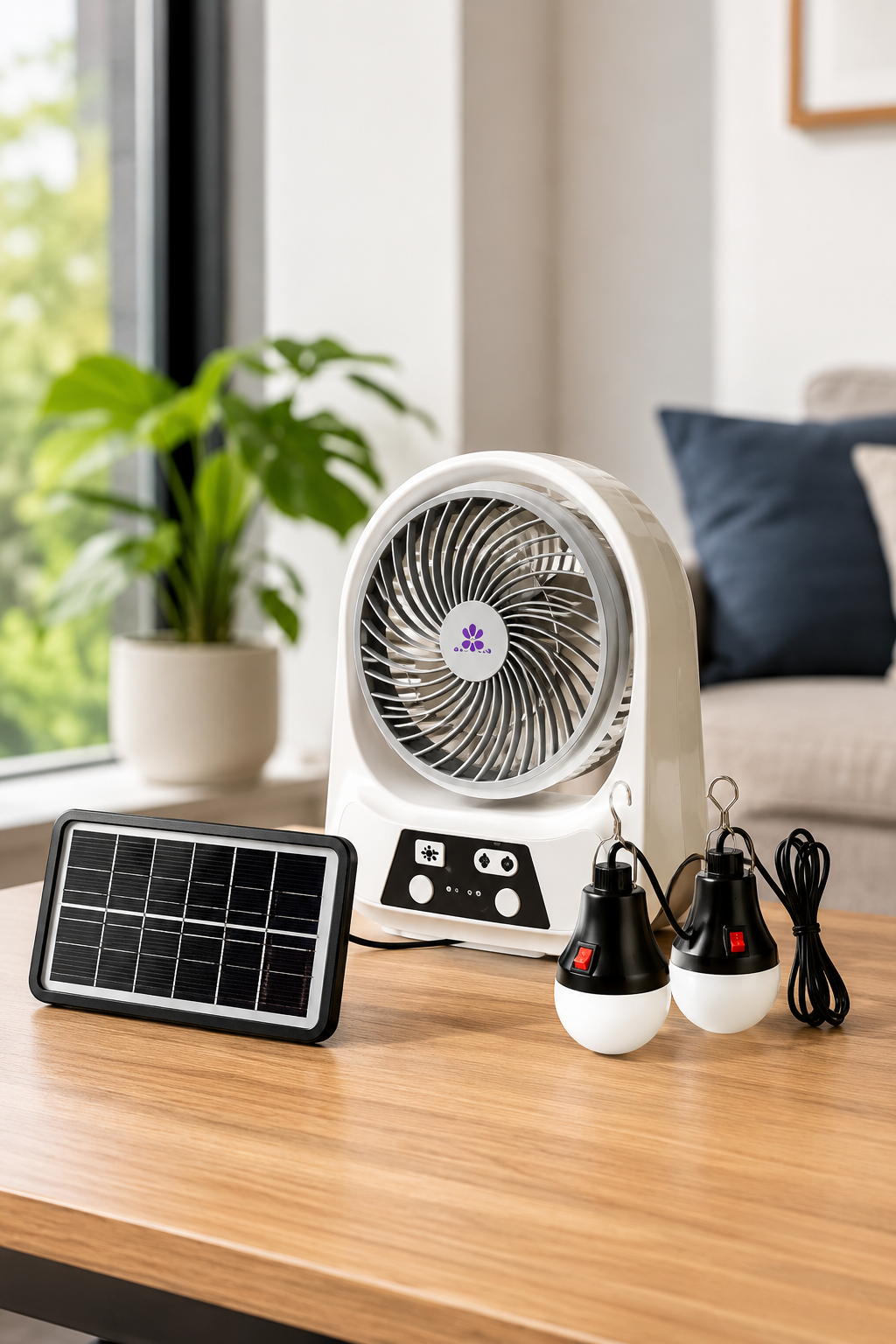 Abanico Solar Recargable Portátil