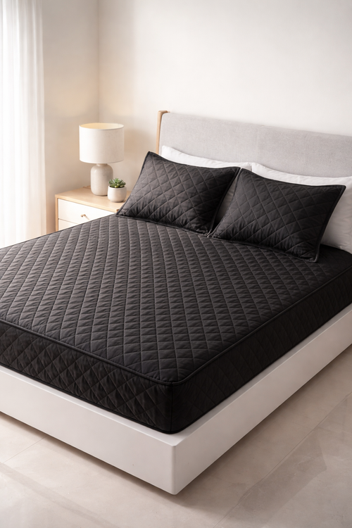 Cubre Colchón + 2 Cubre Almohadas Impermeables
